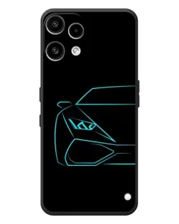 Чехол для Nothing Phone (3a) Lite с картинкой «Голубой силуэт Lamborghini» Чехол для Nothing Phone (3a) Lite с картинкой «Голубой силуэт Lamborghini»