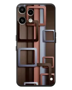 Чехол для Nothing Phone (3a) Lite с картинкой «Коричневые объемные квадраты» Чехол для Nothing Phone (3a) Lite с картинкой «Коричневые объемные квадраты»