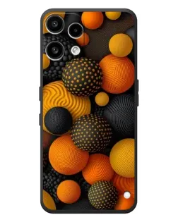 Чехол для Nothing Phone (3a) Lite с картинкой «Объемные оранжевые сферы»