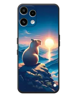 Чохол для Nothing Phone (3a) Lite з картинкою «Захід сонця з капібарою»
