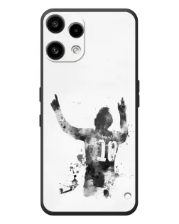 Чохол для Nothing Phone (3a) Lite з картинкою «Чорно-білий силует Мессі»