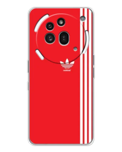 Чехол для Nothing Phone (3a) Pro с картинкой «Красный минимализм Adidas» Чехол для Nothing Phone (3a) Pro с картинкой «Красный минимализм Adidas»
