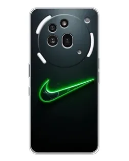 Чехол для Nothing Phone (3a) Pro с картинкой «Неоновый контур Nike» Чехол для Nothing Phone (3a) Pro с картинкой «Неоновый контур Nike»