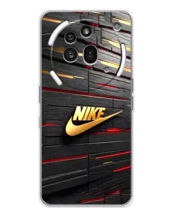 Чехол для Nothing Phone (3a) Pro с картинкой «Золотой Nike на металле» Чехол для Nothing Phone (3a) Pro с картинкой «Золотой Nike на металле»