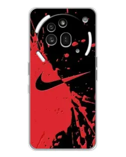 Чехол для Nothing Phone (3a) Pro с картинкой «Красные брызги Nike» Чехол для Nothing Phone (3a) Pro с картинкой «Красные брызги Nike»
