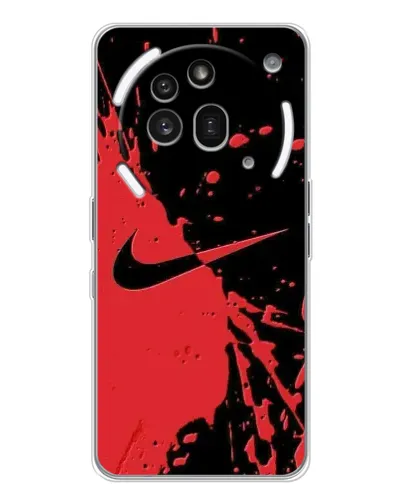 Чехол для Nothing Phone (3a) Pro с картинкой «Красные брызги Nike» Чехол для Nothing Phone (3a) Pro с картинкой «Красные брызги Nike»