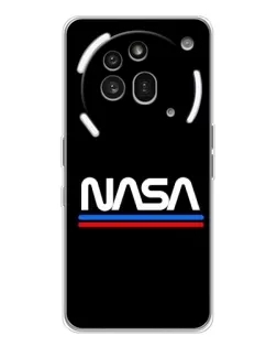 Чехол для Nothing Phone (3a) Pro с картинкой «NASA — классика Red Blue» Чехол для Nothing Phone (3a) Pro с картинкой «NASA — классика Red Blue»