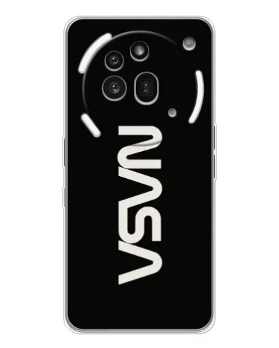 Чехол для Nothing Phone (3a) Pro с картинкой «NASA — вертикальный логотип»
