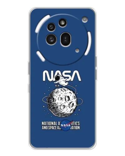Чехол для Nothing Phone (3a) Pro с картинкой «NASA — лунная миссия»