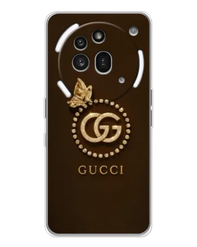 Чехол для Nothing Phone (3a) Pro с картинкой «Gucci — золотая бабочка» Чехол для Nothing Phone (3a) Pro с картинкой «Gucci — золотая бабочка»