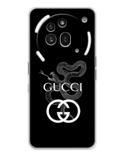 Чехол для Nothing Phone (3a) Pro с картинкой «Gucci — серебряная змея» Чехол для Nothing Phone (3a) Pro с картинкой «Gucci — серебряная змея»