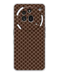 Чехол для Nothing Phone (3a) Pro с картинкой «Gucci — шоколадная сетка» Чехол для Nothing Phone (3a) Pro с картинкой «Gucci — шоколадная сетка»