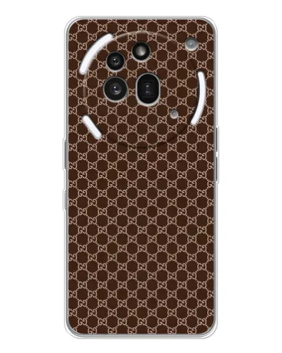 Чехол для Nothing Phone (3a) Pro с картинкой «Gucci — шоколадная сетка» Чехол для Nothing Phone (3a) Pro с картинкой «Gucci — шоколадная сетка»