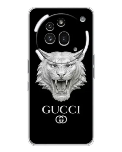 Чехол для Nothing Phone (3a) Pro с картинкой «Gucci — серебряный лев» Чехол для Nothing Phone (3a) Pro с картинкой «Gucci — серебряный лев»
