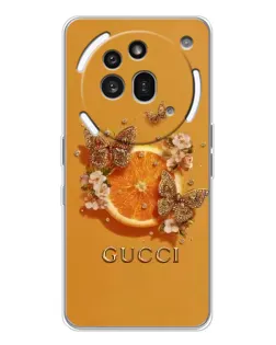 Чехол для Nothing Phone (3a) Pro с картинкой «Gucci — золотые бабочки» Чехол для Nothing Phone (3a) Pro с картинкой «Gucci — золотые бабочки»