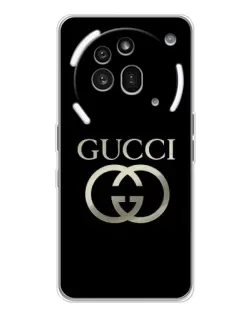 Чехол для Nothing Phone (3a) Pro с картинкой «Gucci — золото на черном» Чехол для Nothing Phone (3a) Pro с картинкой «Gucci — золото на черном»