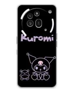 Чохол для Nothing Phone (3a) Pro з картинкою «Kuromi — чорний мінімалізм»