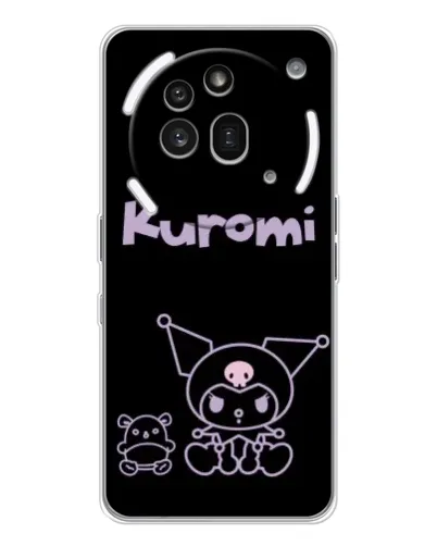 Чехол для Nothing Phone (3a) Pro с картинкой «Kuromi — черный минимализм» Чехол для Nothing Phone (3a) Pro с картинкой «Kuromi — черный минимализм»