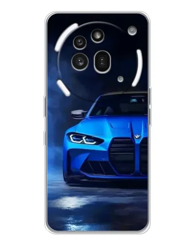 Чехол для Nothing Phone (3a) Pro с картинкой «Голубая BMW M4» Чехол для Nothing Phone (3a) Pro с картинкой «Голубая BMW M4»