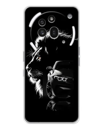 Чехол для Nothing Phone (3a) Pro с картинкой «BMW и лев» Чехол для Nothing Phone (3a) Pro с картинкой «BMW и лев»