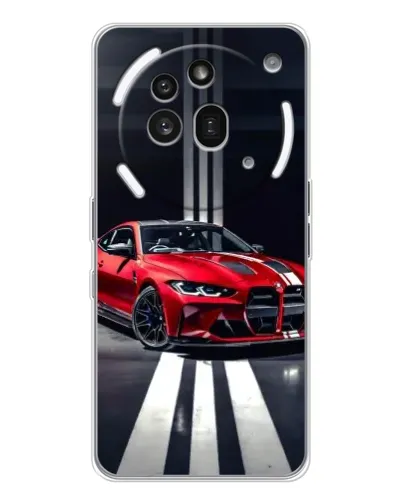 Чехол для Nothing Phone (3a) Pro с картинкой «Красная BMW на дороге» Чехол для Nothing Phone (3a) Pro с картинкой «Красная BMW на дороге»