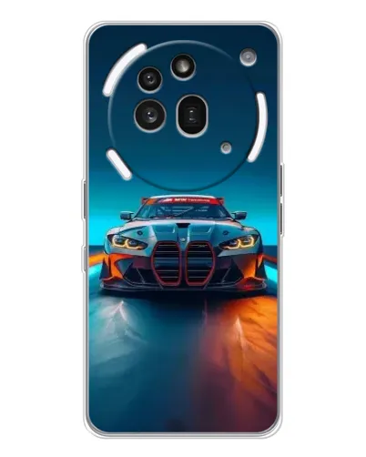 Чехол для Nothing Phone (3a) Pro с картинкой «BMW — огни неона» Чехол для Nothing Phone (3a) Pro с картинкой «BMW — огни неона»