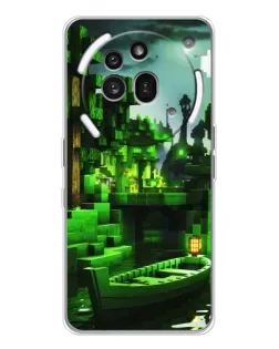 Чохол для Nothing Phone (3a) Pro з картинкою «Minecraft лісовий пейзаж»