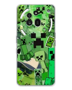 Чохол для Nothing Phone (3a) Pro з картинкою «Кріпери Minecraft»