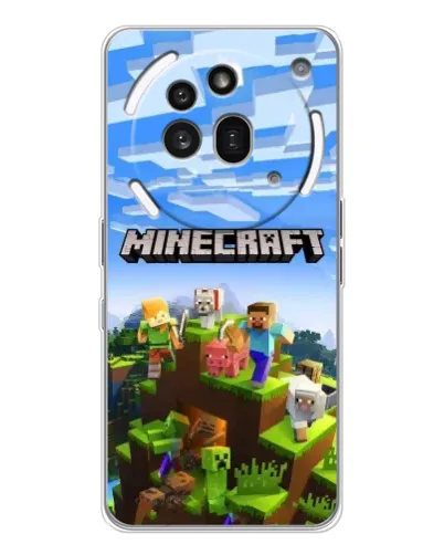 Чехол для Nothing Phone (3a) Pro с картинкой «Minecraft классический мир»
