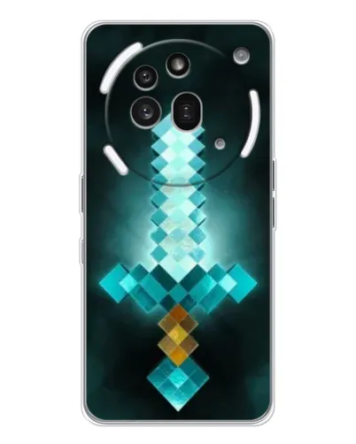 Чехол для Nothing Phone (3a) Pro с картинкой «Алмазный меч неон»