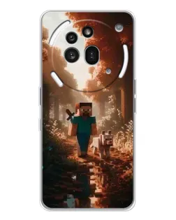 Чохол для Nothing Phone (3a) Pro з картинкою «Стів у лісі» Чохол для Nothing Phone (3a) Pro з картинкою «Стів у лісі»