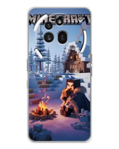 Чехол для Nothing Phone (3a) Pro с картинкой «Зимний Minecraft»