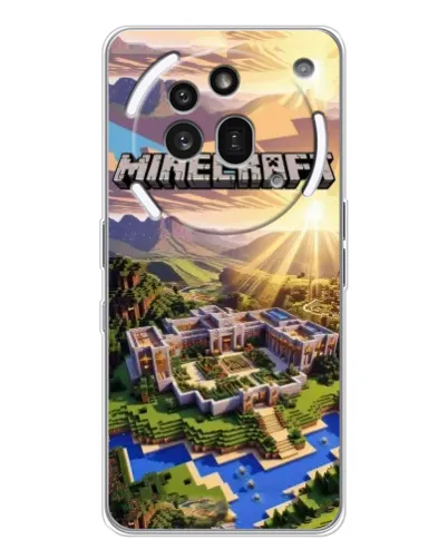 Чехол для Nothing Phone (3a) Pro с картинкой «Minecraft панорама»