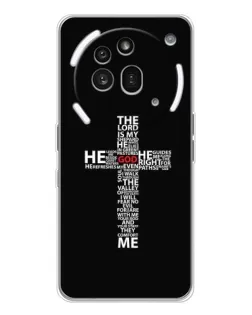 Чехол для Nothing Phone (3a) Pro с картинкой «Текстовый крест» Чехол для Nothing Phone (3a) Pro с картинкой «Текстовый крест»