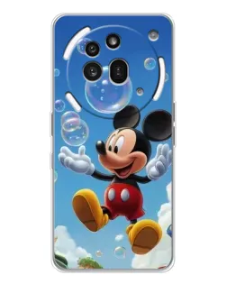 Чехол для Nothing Phone (3a) Pro с картинкой «Mickey и мыльные пузыри»