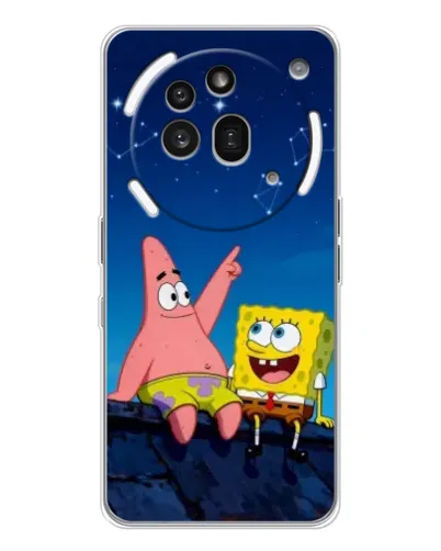 Чехол для Nothing Phone (3a) Pro с картинкой «Губка Боб и Патрик ночью» Чехол для Nothing Phone (3a) Pro с картинкой «Губка Боб и Патрик ночью»