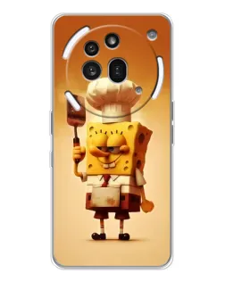 Чехол для Nothing Phone (3a) Pro с картинкой «Губка Боб повар»