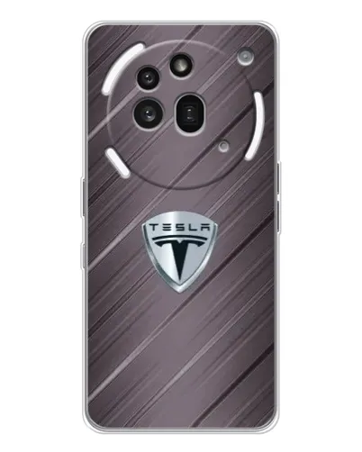 Чехол для Nothing Phone (3a) Pro с картинкой «Металлическая текстура Tesla» Чехол для Nothing Phone (3a) Pro с картинкой «Металлическая текстура Tesla»