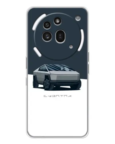 Чехол для Nothing Phone (3a) Pro с картинкой «Серебристый Cybertruck Tesla» Чехол для Nothing Phone (3a) Pro с картинкой «Серебристый Cybertruck Tesla»