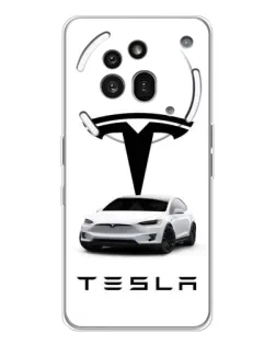 Чехол для Nothing Phone (3a) Pro с картинкой «Tesla White Style» Чехол для Nothing Phone (3a) Pro с картинкой «Tesla White Style»