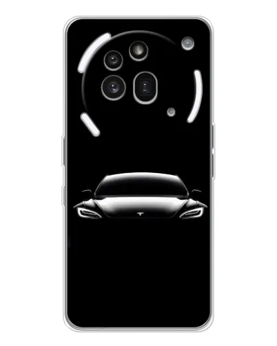 Чехол для Nothing Phone (3a) Pro с картинкой «Фары Tesla Night» Чехол для Nothing Phone (3a) Pro с картинкой «Фары Tesla Night»