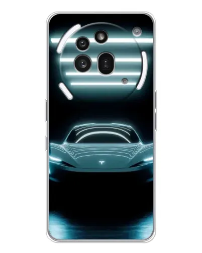 Чехол для Nothing Phone (3a) Pro с картинкой «Tesla в неоне» Чехол для Nothing Phone (3a) Pro с картинкой «Tesla в неоне»