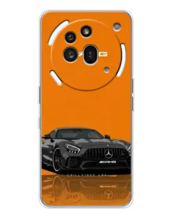 Чехол для Nothing Phone (3a) Pro с картинкой «Оранжевый Mercedes AMG»