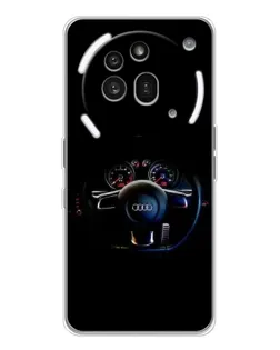Чохол для Nothing Phone (3a) Pro з картинкою «Салон Audi — кермо»