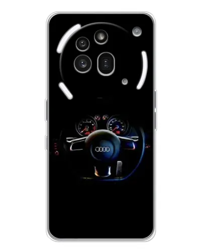 Чехол для Nothing Phone (3a) Pro с картинкой «Салон Audi — руль»
