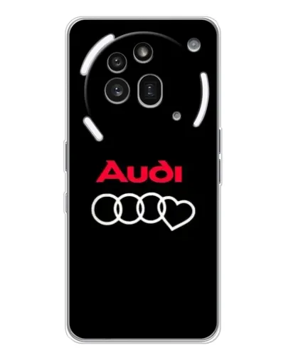 Чехол для Nothing Phone (3a) Pro с картинкой «Логотип Audi Heart»