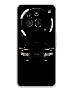 Чохол для Nothing Phone (3a) Pro з картинкою «Audi — нічний контур»