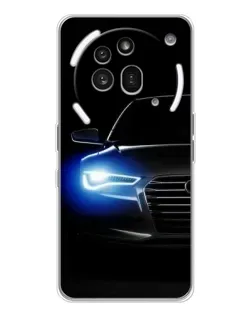 Чохол для Nothing Phone (3a) Pro з картинкою «Неоновий погляд Audi»