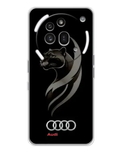 Чехол для Nothing Phone (3a) Pro с картинкой «Графика — пантера и Audi»