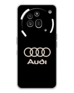 Чохол для Nothing Phone (3a) Pro з картинкою «Audi — золотий логотип»
